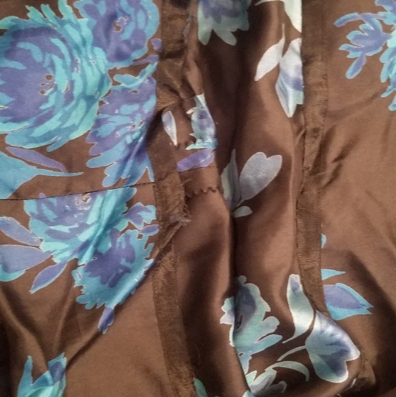 I.Magnin & co Blue Flower Chiffon Dress. - Picture 7 of 8